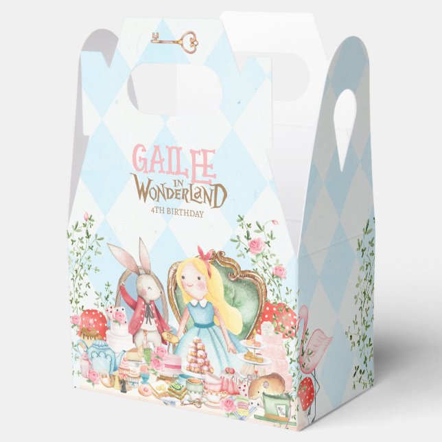 Caja Para Regalos Alicia aventuras en Woderland Birthday Tea Fiesta (Abierto)
