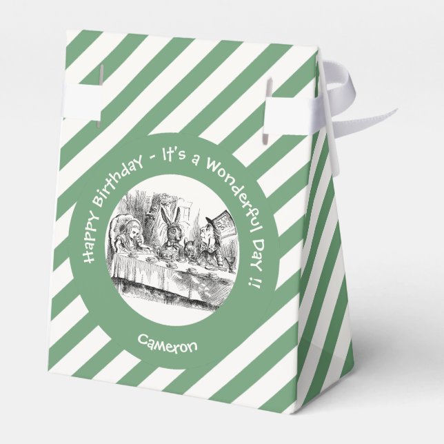 Caja Para Regalos Alicia en el Fiesta de la tierra de las maravillas (Reverso)