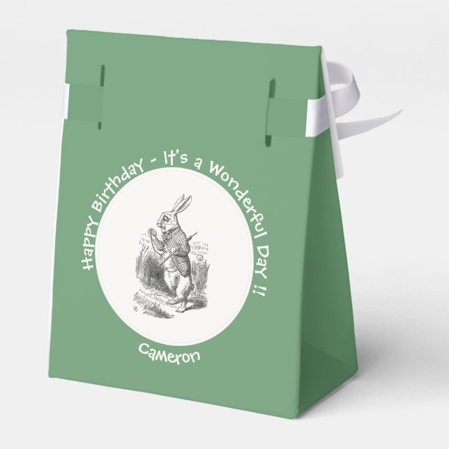 Caja Para Regalos Alicia en la fiesta de cumpleaños del Conejo Blanc (Reverso)