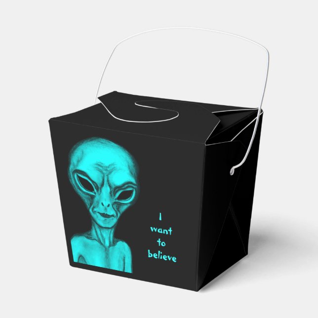 Caja Para Regalos Alien, quiero creer (Front Side)