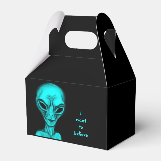 Caja Para Regalos Alien, quiero creer (Front Side)