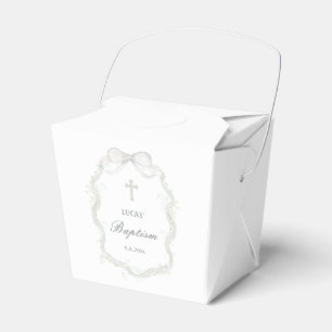 Caja Para Regalos Aliento de Bebé de Cinta Blanca Bautizo Para Lleva