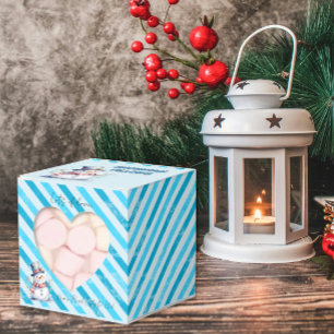 Caja Para Regalos Almohadas de muñeco de nieve Favor de Navidad duen