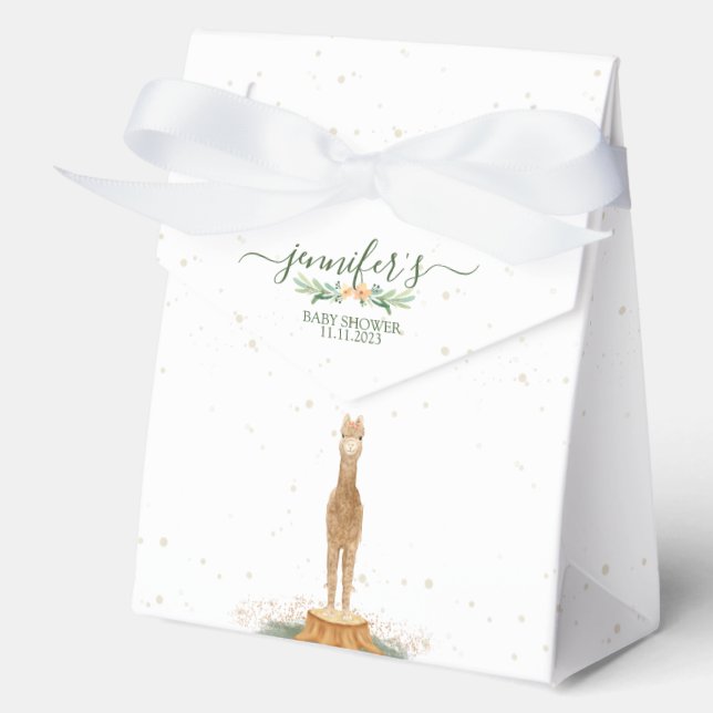 Caja Para Regalos Alpaca Baby Shower Kids Party Occassion (Anverso)