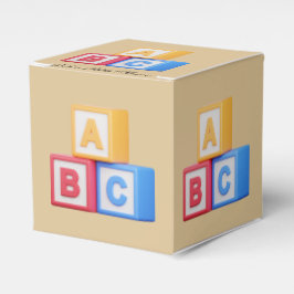 Caja Para Regalos Alphabet Blocks A-B-C Favor Boxes