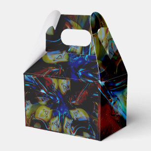 Caja Para Regalos Alumnos abstractos bajo lustroso deformado vidrio 