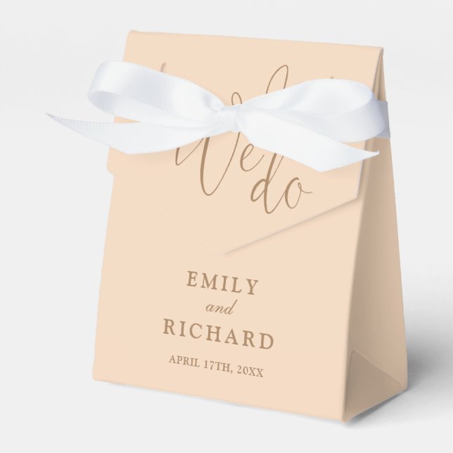 Caja Para Regalos Amamos el corazón suave de melocotón boda (Front Side)