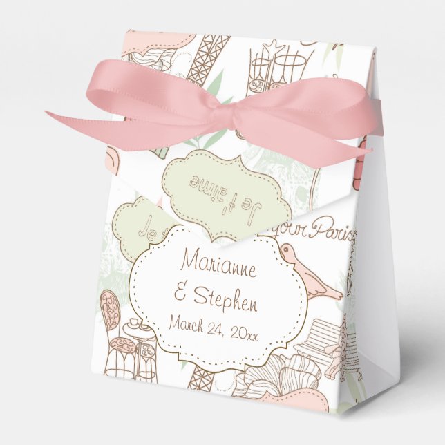 Caja Para Regalos Amantes de la jaula de aves en París Torre Eiffel (Front Side)