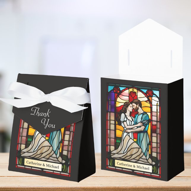 Caja Para Regalos Amantes Tarot Estilo Vidrio Manchado Boda Europeo (Subido por el creador)