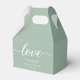 Caja Para Regalos Amar los nombres personalizados de los Bodas verde
