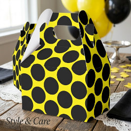 Caja Para Regalos Amarillo Brillante con Estilo de Frontón de Punto 