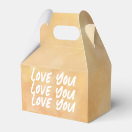 Caja Para Regalos Amarillo - El día de San Valentín marrón