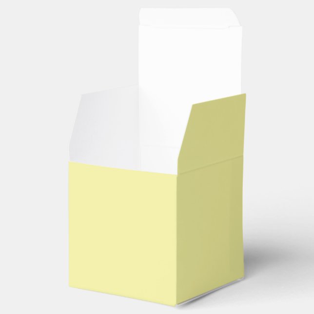 Caja Para Regalos Amarillo Suave Sólido (Abierto)