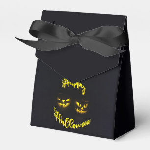 Caja Para Regalos Amarillos fangosos Felices Halloween Cara de calab