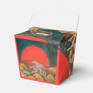 Caja Para Regalos AMATERASU DIOSA DEL SOL Rojo Negro Marrón