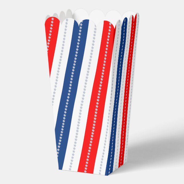 Caja Para Regalos Americana Red White Blue Stars & Stripes (Reverso )