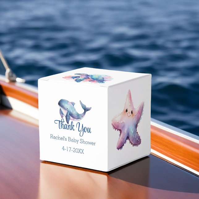 Caja Para Regalos Amigos acuáticos Baby Shower Gracias (Subido por el creador)