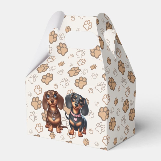 Caja Para Regalos Amigos de Cute Dachshund (Front Side)
