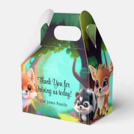 Caja Para Regalos Amigos de Cute Woodland zorro zorrillo raccoon ven