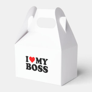Caja Para Regalos Amo a mi jefe Corazón rojo divertido jefe Me encan