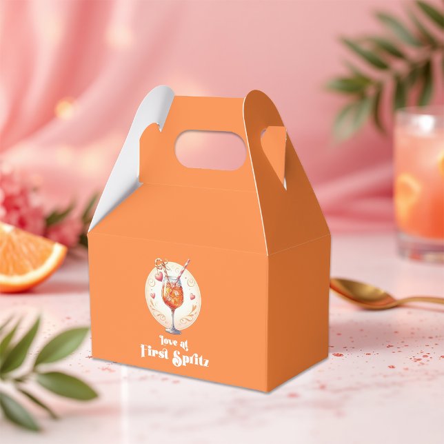 Caja Para Regalos Amor a Primera Spritz Despedida de Soltera (Love at First Spritz Bridal Shower Favor Boxes)