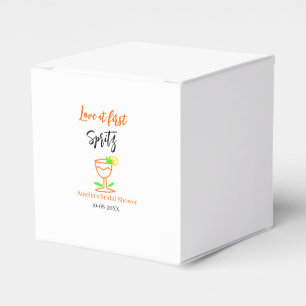 Caja Para Regalos Amor a primera spritz naranja negro despedida de s