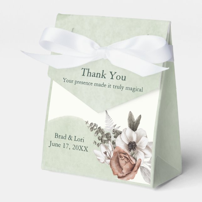 Caja Para Regalos Amor eterno Floral Sage (Front Side)