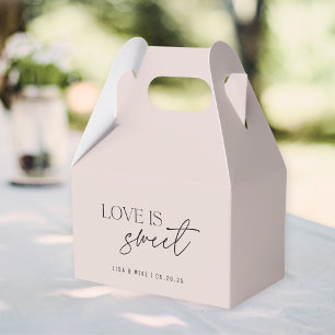 Caja Para Regalos Amor moderno polvoriento rosa es dulce boda