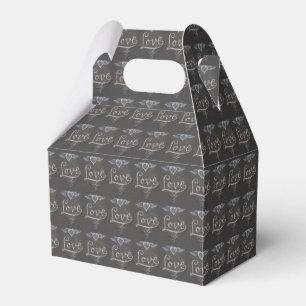 Caja Para Regalos Amor y Corazón en Pizarra de Tiza