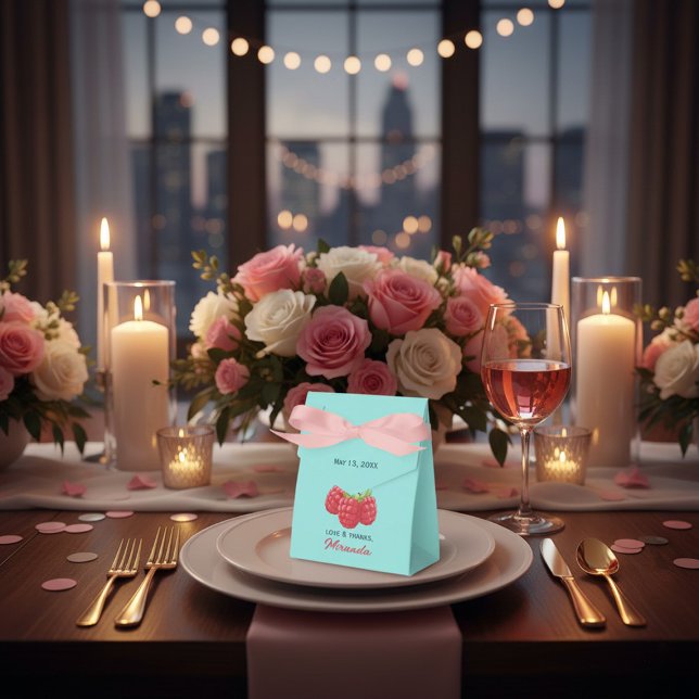 Caja Para Regalos Amor y Gracias Frambuesa Personalizada (Subido por el creador)