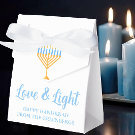 Caja Para Regalos Amor y luz Hanukkah Menorah Personalizado Fiesta