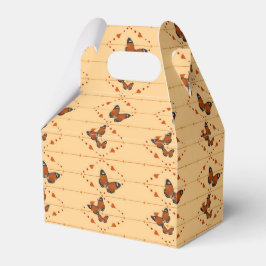 Caja Para Regalos Amor y mariposas en naranja