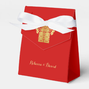 Caja Para Regalos Amores chinos rojos y dorados doble felicidad