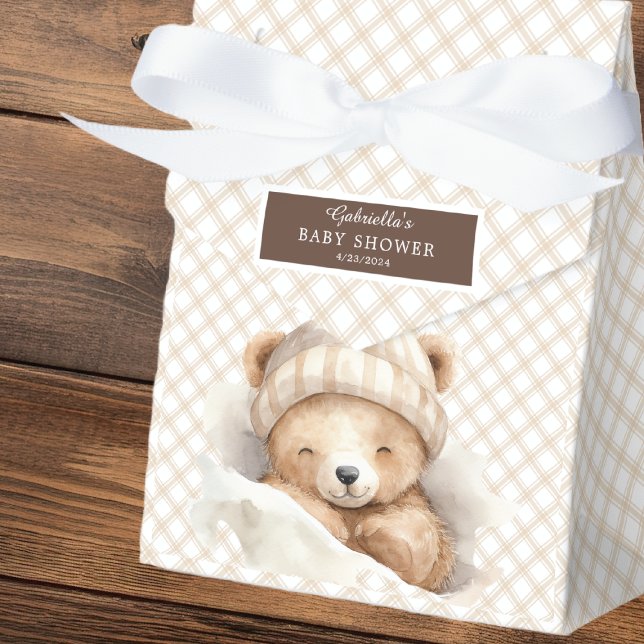 Caja Para Regalos Amortiguar Baby Shower del oso (Subido por el creador)