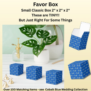 Caja Para Regalos Añade tus nombres Rosas Cobalto Azul y Blanco