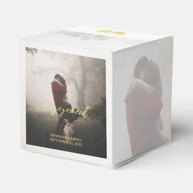 Caja Para Regalos Añadir Boda fotográfico (Reverso Costado)