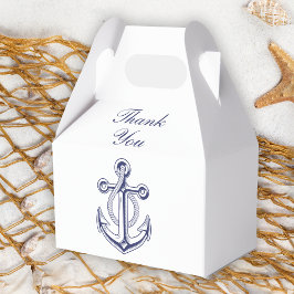 Caja Para Regalos Anchor Love Sailor Navy Boda Náutico Azul
