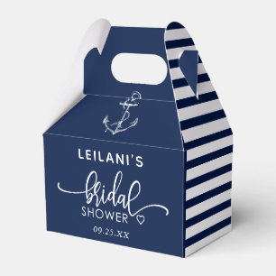 Caja Para Regalos Anchor Nautical Bridal Shower Navy Azul