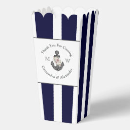 Caja Para Regalos Ancla floral de temática náutica Marina blanca azu