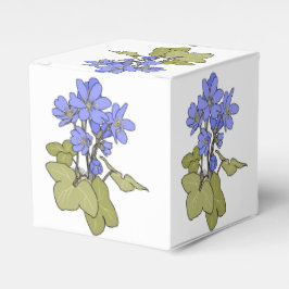 Caja Para Regalos Anemones azules en blanco
