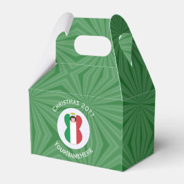 Caja Para Regalos Ángel de Navidad de la cumbrera con bandera italia