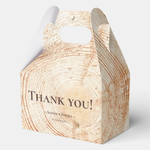 Caja Para Regalos Anillos de corteza de árbol de madera Personalizad