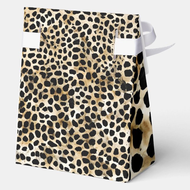 Caja Para Regalos Animal Print - Favor Box with Ribbon (Reverso )