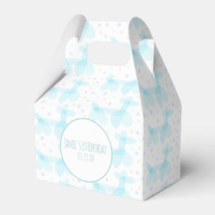 Caja Para Regalos Animales de globos de cumpleaños azul pastel