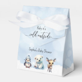 Caja Para Regalos Animales de invierno fríos fuera de Baby Shower