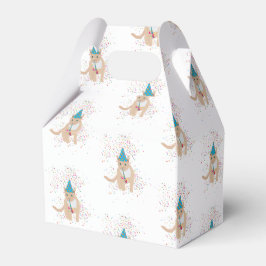 Caja Para Regalos Animales gatos divertidos que tienen un Fiesta