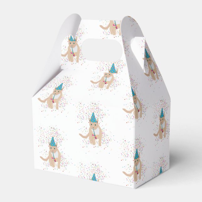Caja Para Regalos Animales gatos divertidos que tienen un Fiesta (Front Side)