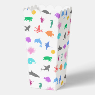 Caja Para Regalos Animales marinos con estampado
