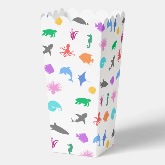 Caja Para Regalos Animales marinos con estampado (Reverso )