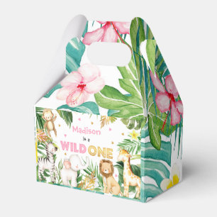 Caja Para Regalos Animales Safari salvajes decoración Fiesta de un 